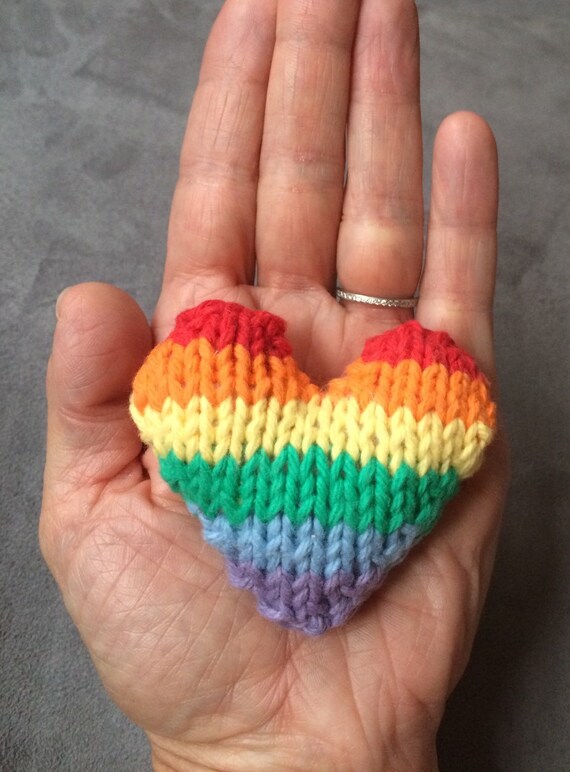 pocket love hand knit heart by Cuterie on Etsy