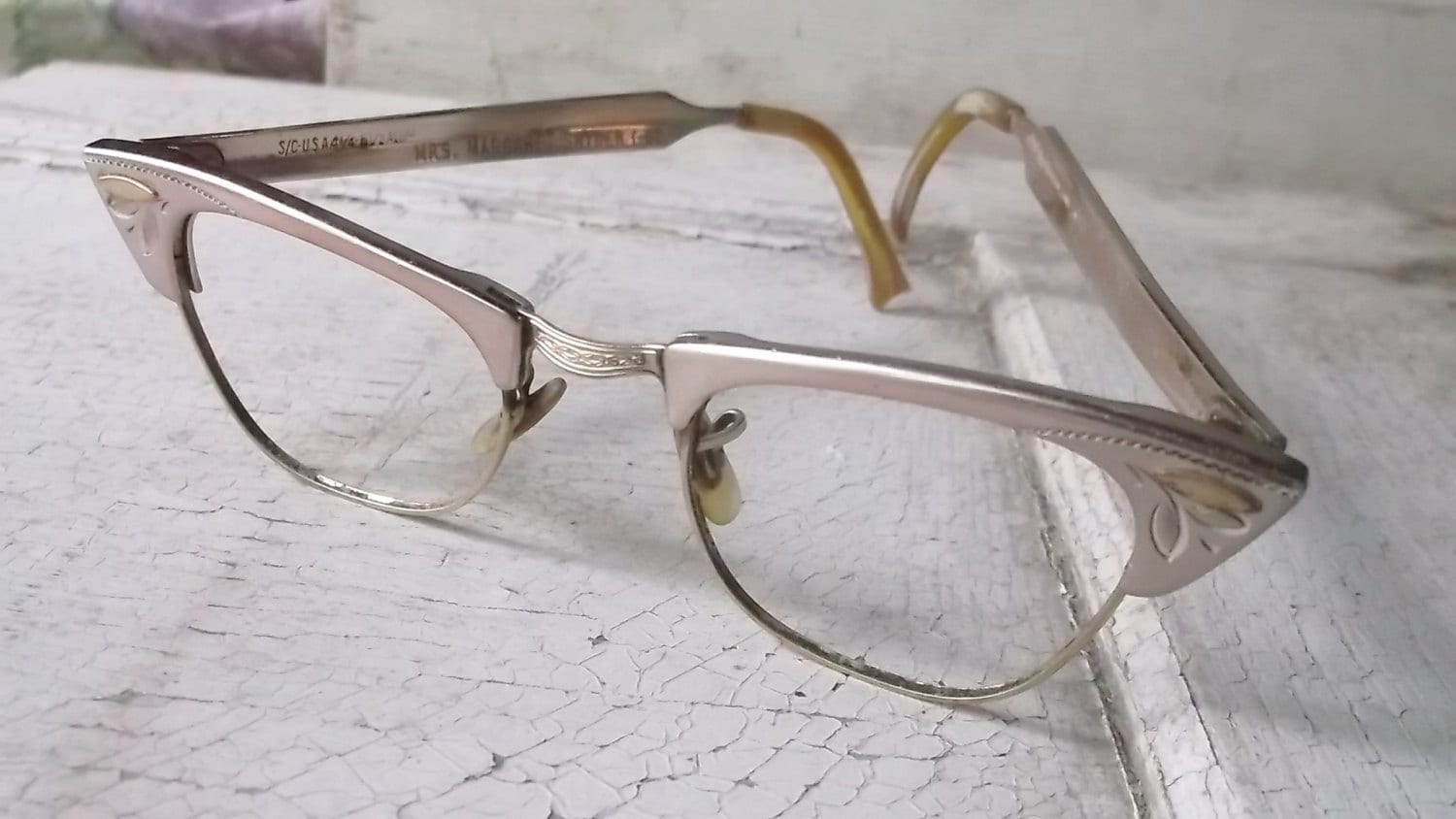 Vintage Cateye Glasses Cateye Frames Eyeglasses 12 K GF