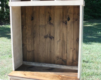 Hall Tree, Locker, Foyer, FREE SHIPPING, Country, Rustic, Cottage, Shabby, Distressed, Primitive, 11 Colors Available.