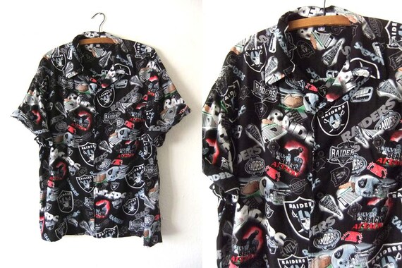 raiders button up shirt