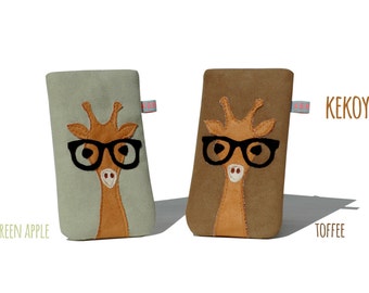 iPhone 7 Sleeve Giraffe Colors Unique / Sleeve for iPhone 7 Plus, SE, 6s Plus, iPhone 6s, iPhone 6, 6 Plus Kekoyu Handmade