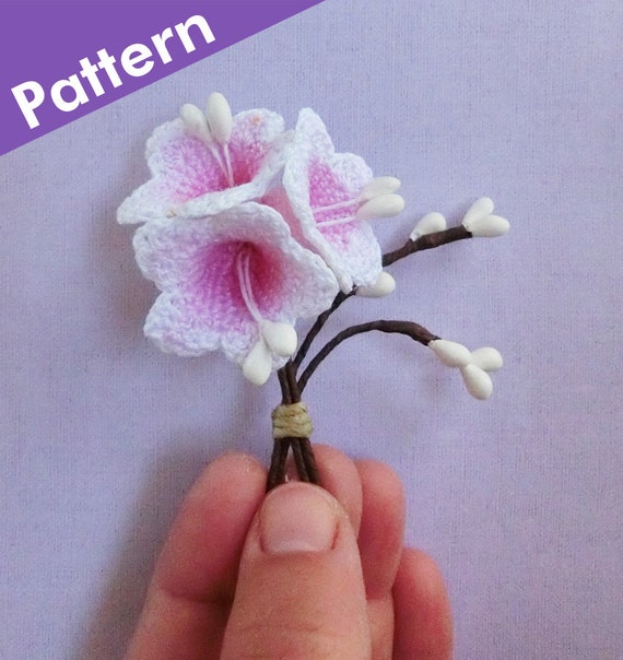 Crochet Bell Flower Pattern. Crochet Campanula Flower by goolgool