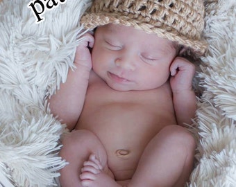 Teddy bear crochet hat pattern by Akroche Tatuk (english and french)