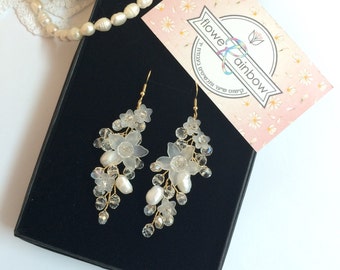 Wedding earrings, bridal earrings, dangle earrings bridal, pearl earrings wedding, earrings for wedding, statement earrings, earrings dangle