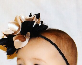 Baby Headband, Infant Flower Headband, Fabric Flower Headband, Baby Hair Accessory