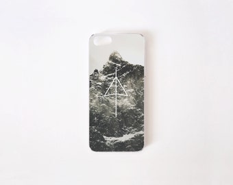 Carcasa para iPhone 5/5s - Carcasa iPhone SE - Carcasa Montaña Negra - Carcasa iPhone 5s - Carcasa iPhone 5 - Plástico Rígido o Silicona