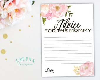 Wishes for Baby Printable Advice for Mommy To Be Card Wishes