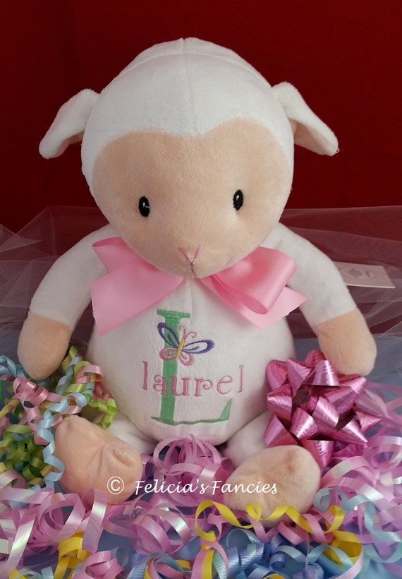 personalized lamb stuffed animal