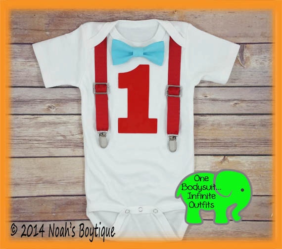Circus Birthday Outfit Boy - Baby Boy Carnival Shirt - Boys First Birthday - Red and Aqua Turquoise - Circus Party - Birthday Shirt by NoahsBoytiques