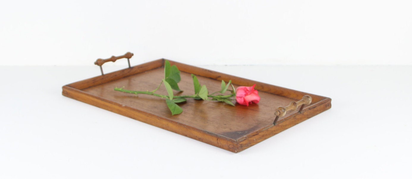 Thirties Vintage French Cottage Chic Serving Tray / Art Deco Serving