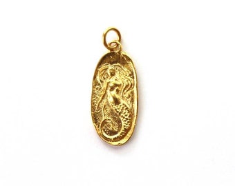 Mermaid Charm, Mermaid Jewelry, Silver Charm, Charm Bracelet, Jewelry Supply, Nautical Charm, Beach Jewelry, Mermaid Pendant, Brittanium