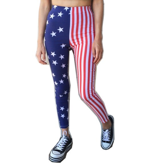 USA Tights / America Leggings / American Flag Pants / America