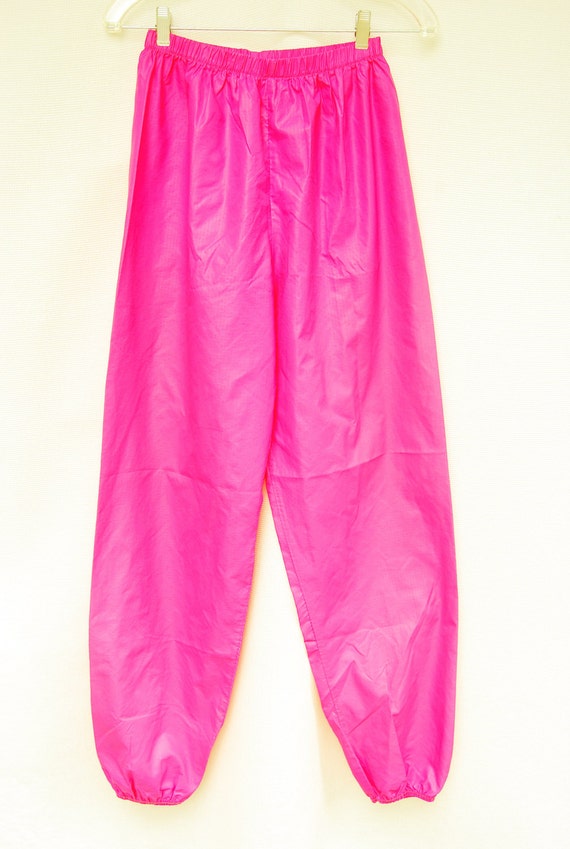hot pink parachute pants
