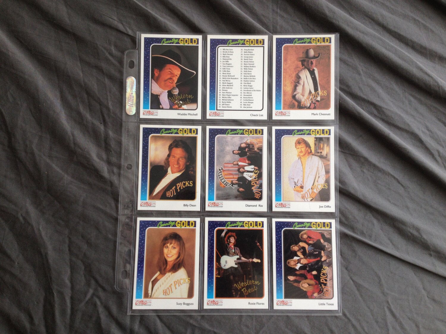 26 Country Music Trading Cards 1992 Country Gold