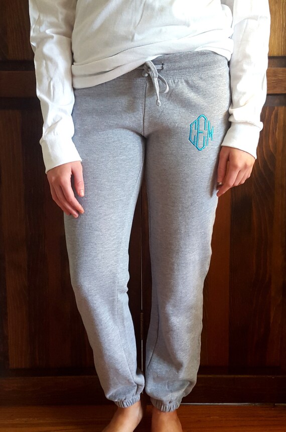 monogrammed sweatpants