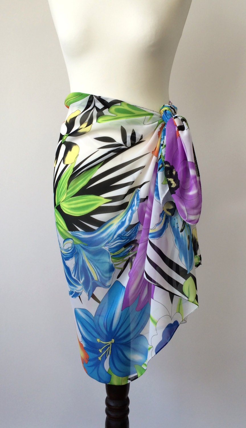 Tropical Cover Up Beach Sarong Summer Scarf Pareo Beach