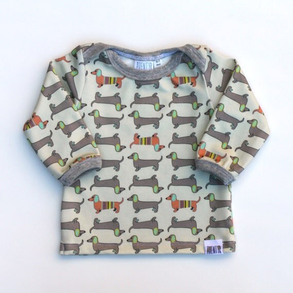 Items similar to Dachshund Baby shirt ORGANIC baby