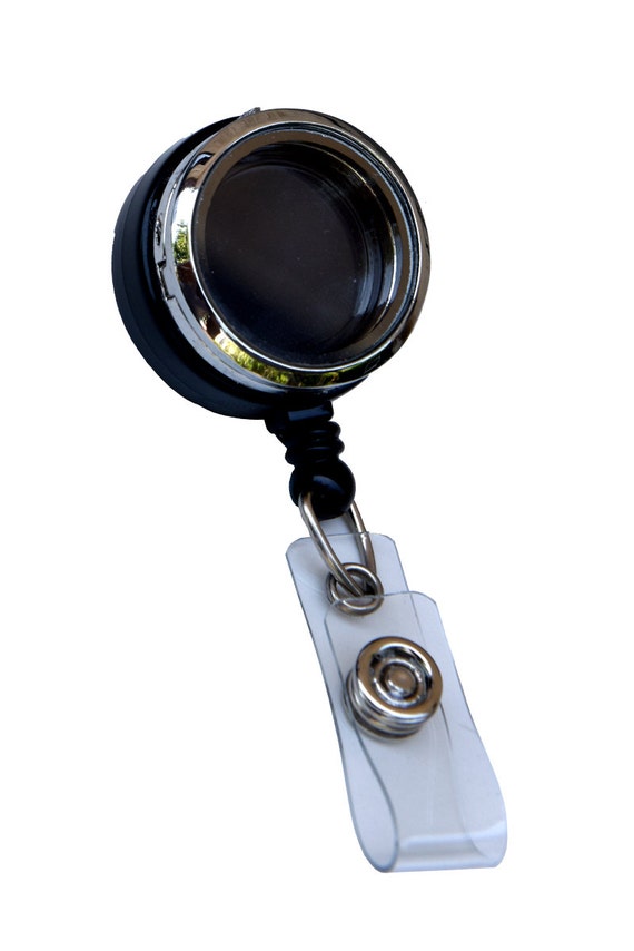 Memory Locket Clasp Retractable Badge Reel ID Badge