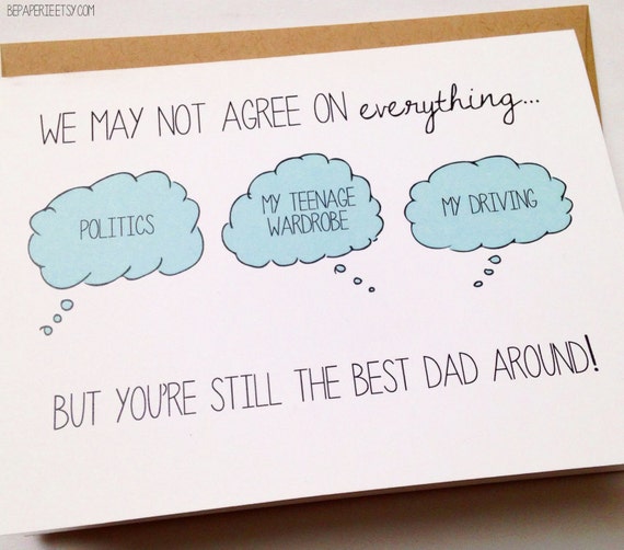 Funny Dad Card / Father's Day Card / Dad Birthday by BEpaperie