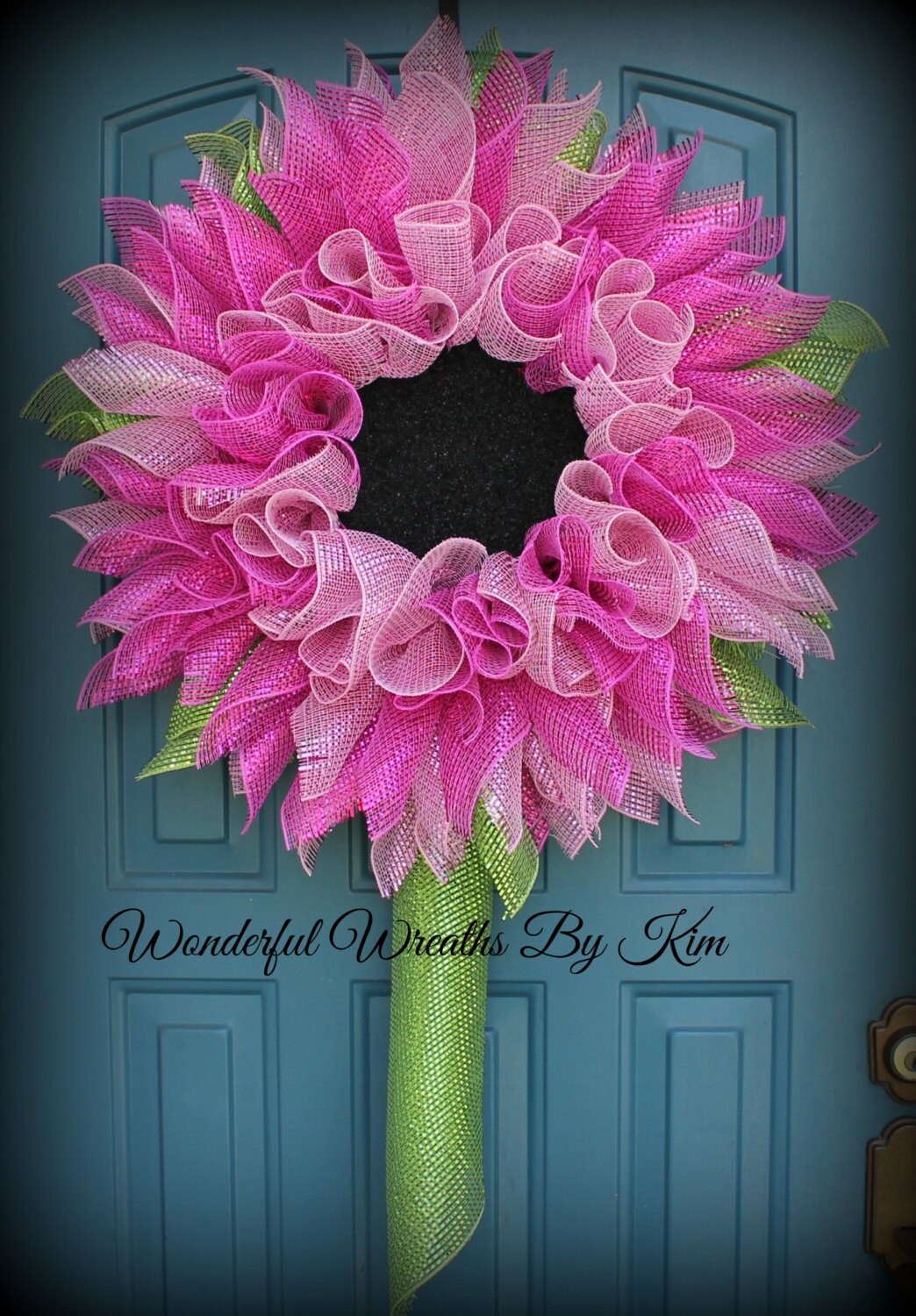 Gerbera Daisy wreath deco mesh flower by WonderfulWreathsKim