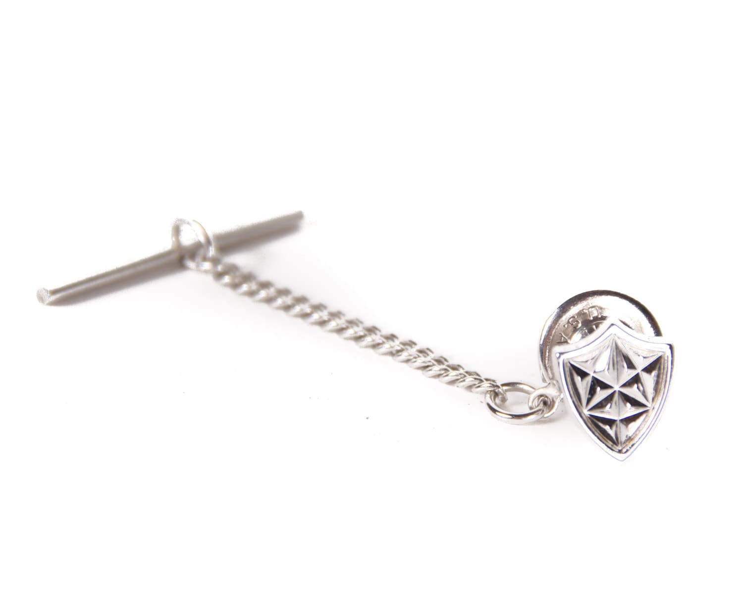 personalised silver tie pin