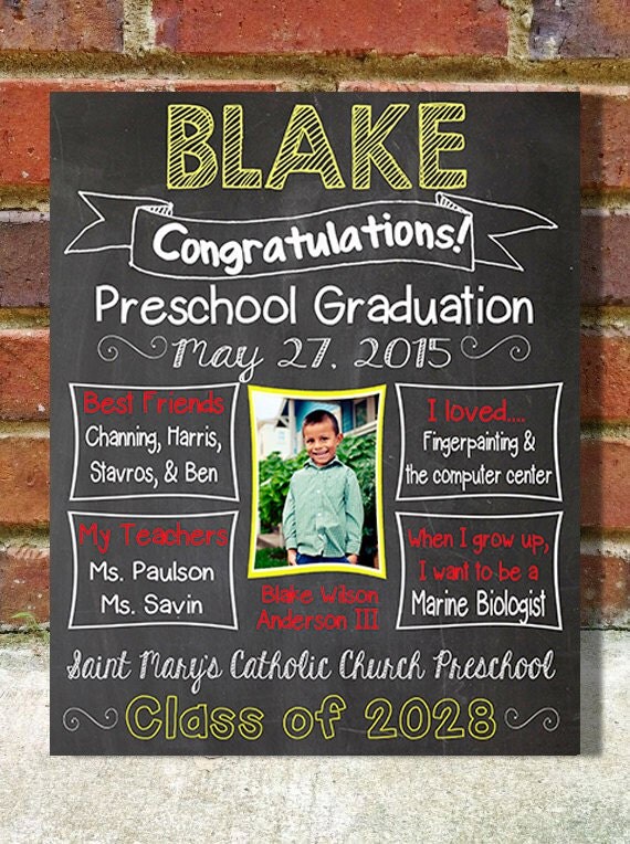 items similar to preschool or kindergarten graduation