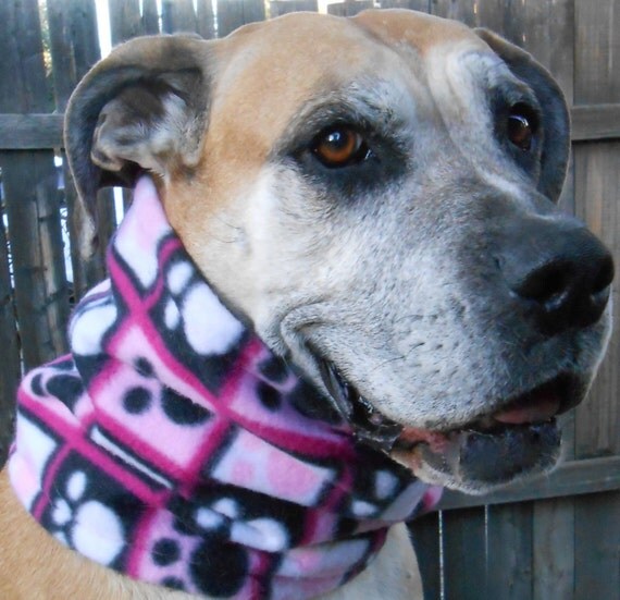 Dog neck warmer fleece pet scarf snood cowl gaiter