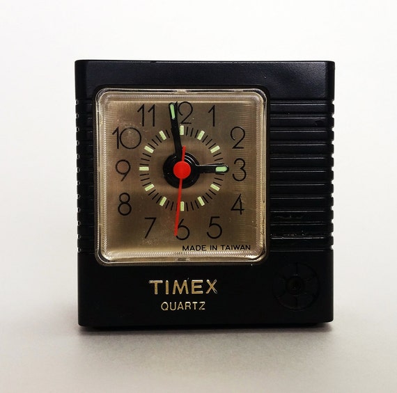 Items similar to Vintage Timex alarm clock, travelsized, battery
