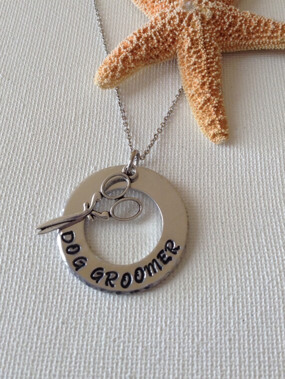 Dog Groomer Charm Necklace or Keyring