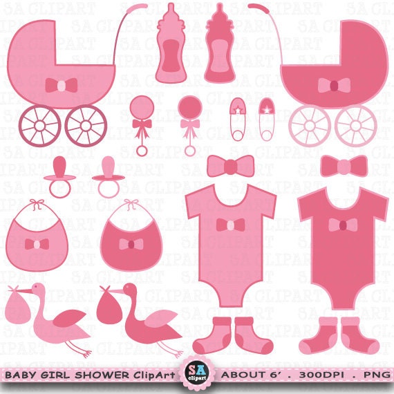 clipart of baby girl shower - photo #41