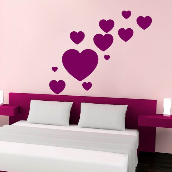 Wall Decals Heart Decal Vinyl Sticker Window Nursery by CozyDecal