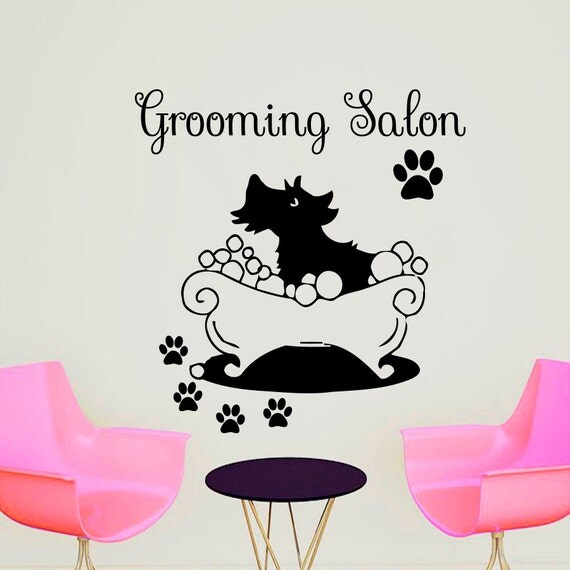 Grooming Salon Wall Decals Decal Vinyl Sticker Dog by ...