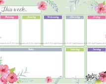 Popular items for weekly desk calendar on Etsy