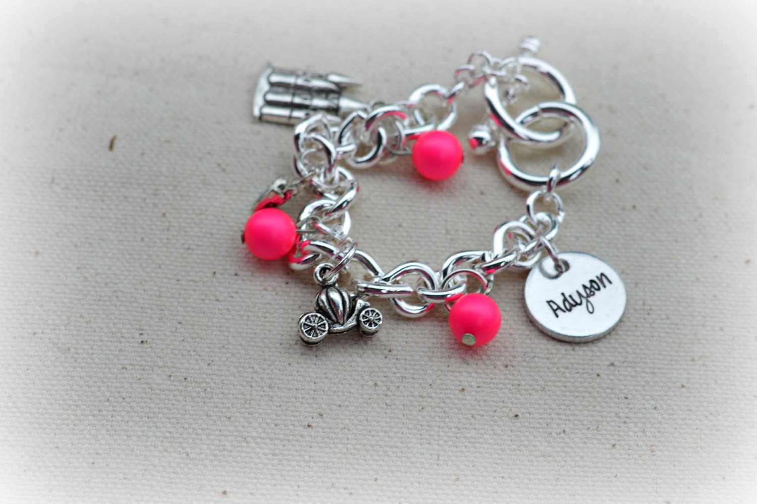 Princess Charm Bracelet Little Girl Charm Bracelet by HeelLilies