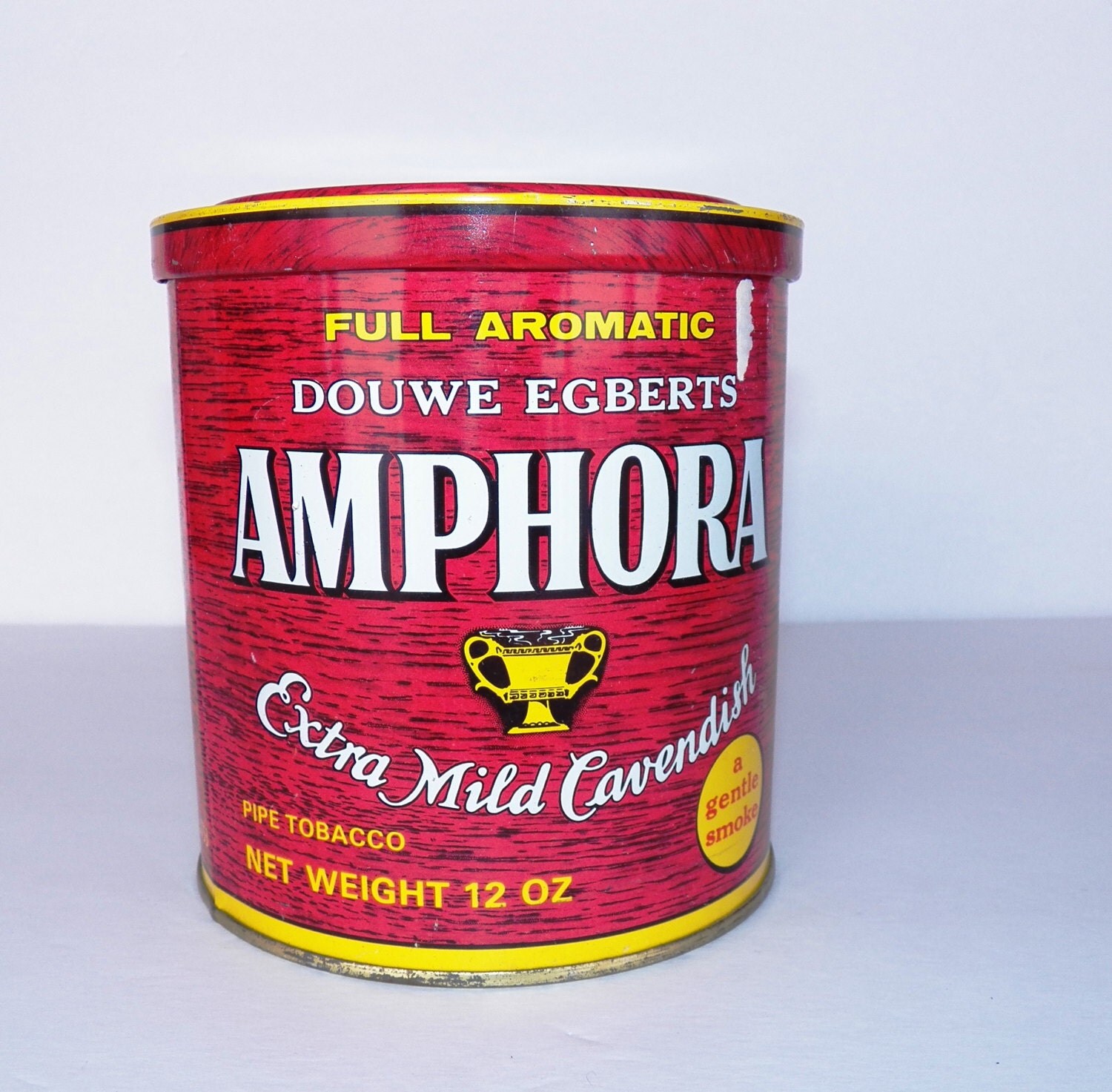 vintage Amphora 12 oz pipe tobacco tin 1984 by EllenAtticTreasures