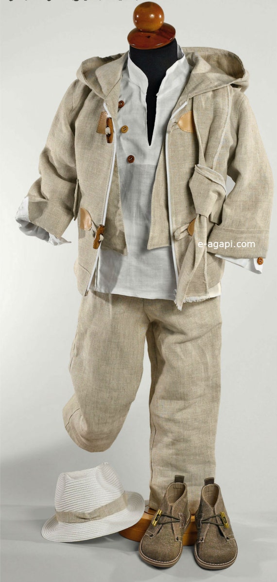 Couture Baby boy summer outfit SET Boy Christening Costume