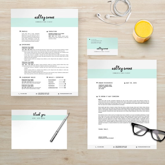 Resume Template Package CV Template Cover Letter