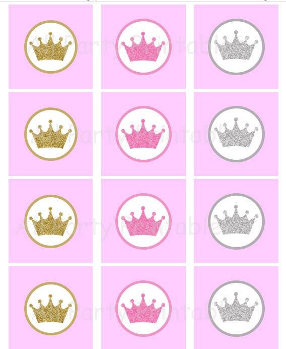 Free Printable Crown Cupcake Toppers | princess cupcake toppers princess favor tags princess crown Free Printable Crown Cupcake Toppers | princess cupcake toppers princess favor tags princess crown
