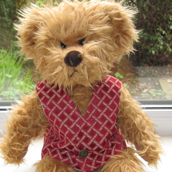 maroon color teddy bear