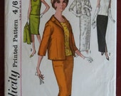 1960s Simplicity 5206 Skirt, Overblouse and Jacket Sewing Pattern - Size 14