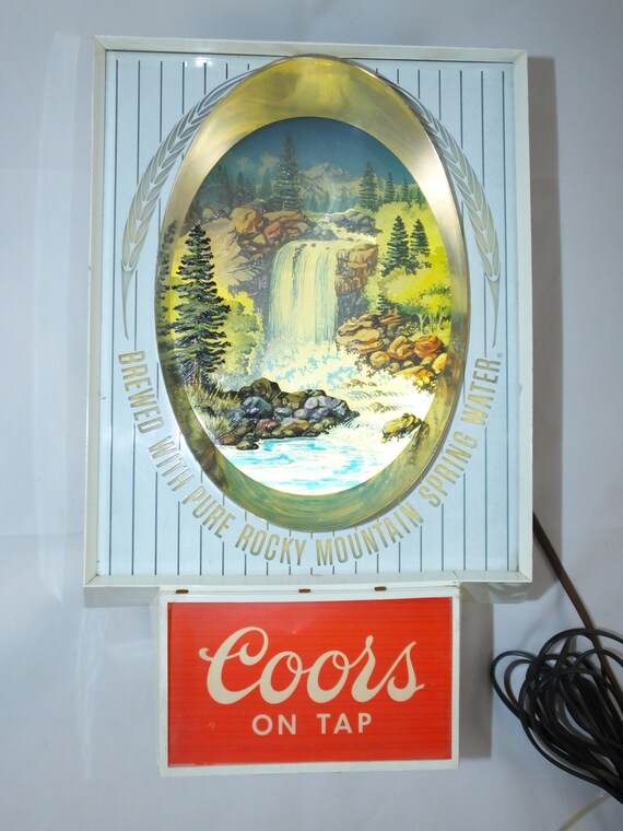COORS On Tap Rare Vintage Waterfall Light Up by VintageTreasureDen