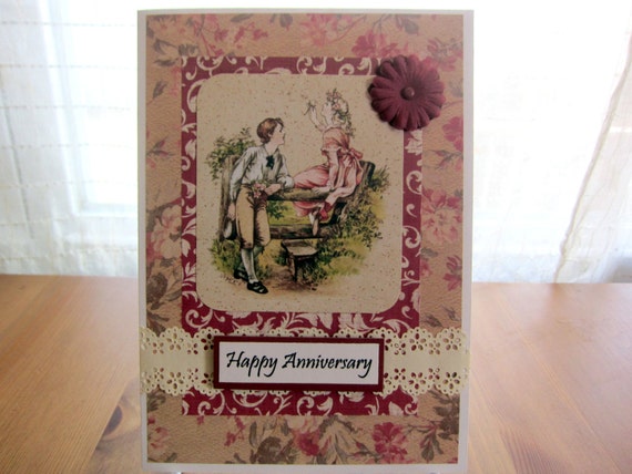  Wedding  Anniversary  Card for Parents Victorian  Picture with