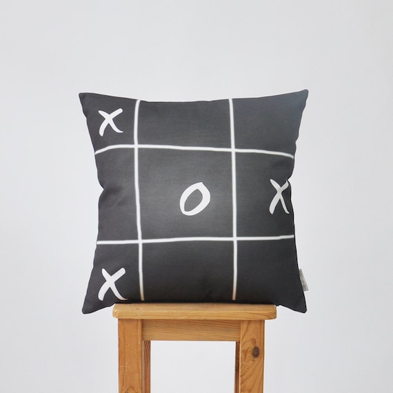 Modern Chalkboard Kids Cushion Cover, Nursery Pillow, Decorative Pillow, Teen Pillow, Throw Pillow, Chalkboard Pillow 16" x 16"