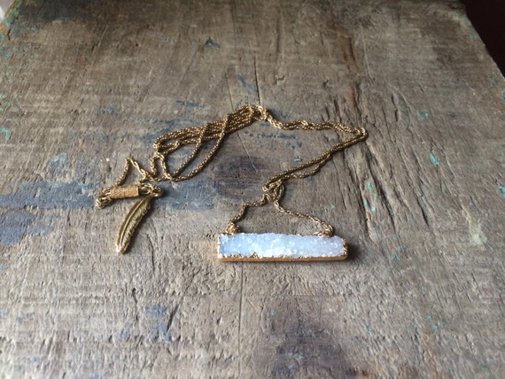  quartz bar necklace