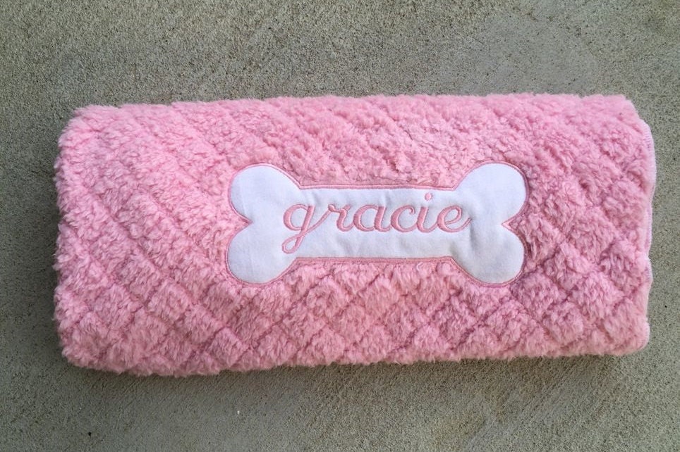 Personalized Dog Blanket Personalized Minky Dog Blanket