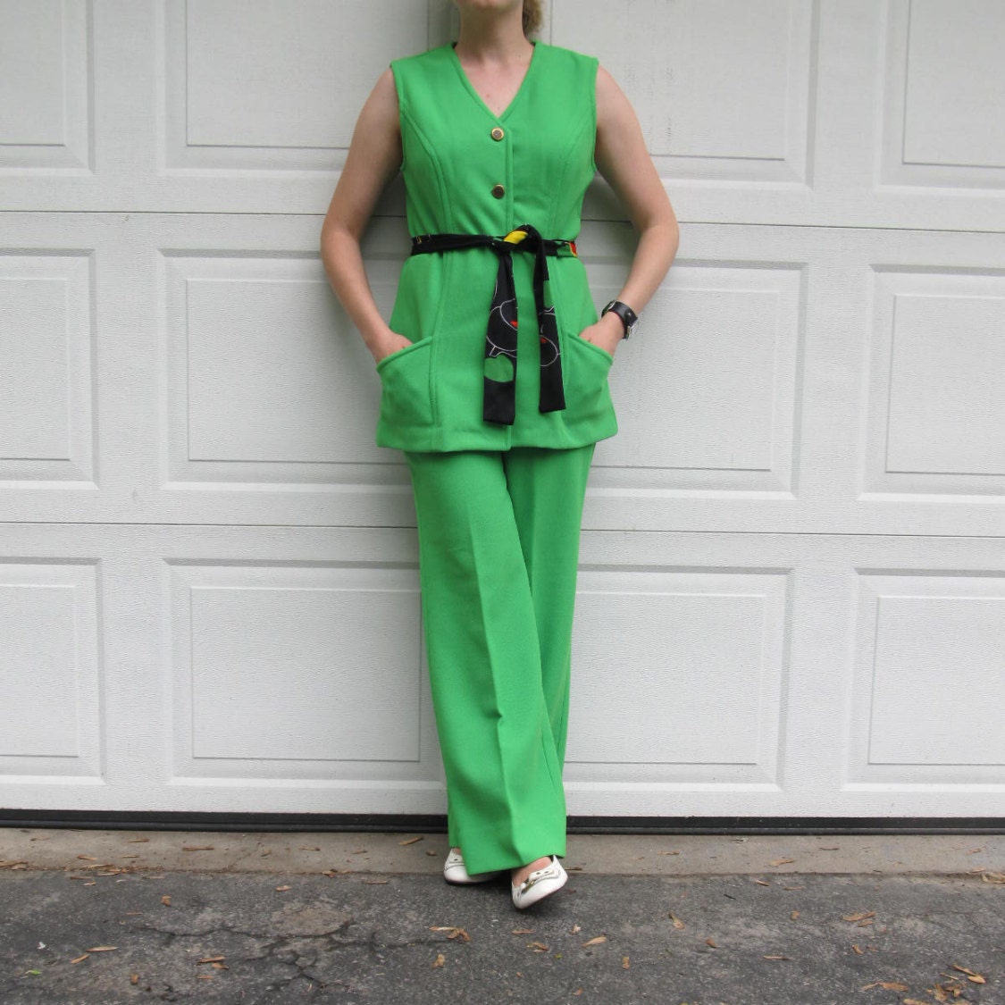 neon green suit women's