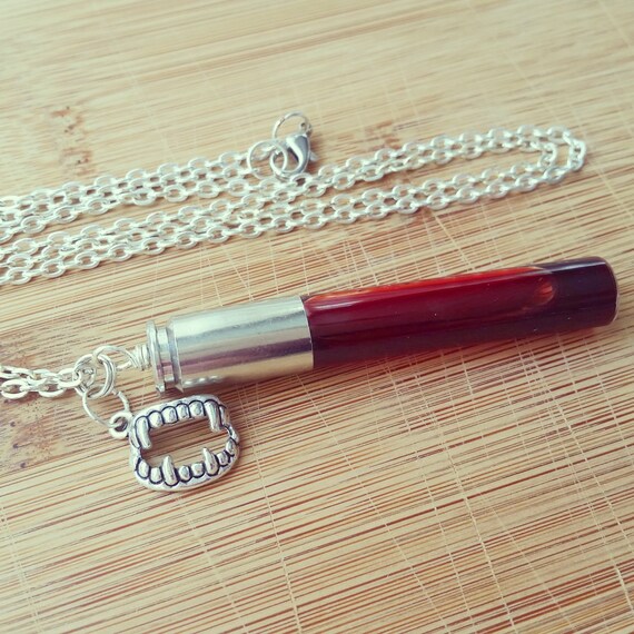 Blood vial necklaceblood bullet by on Etsy