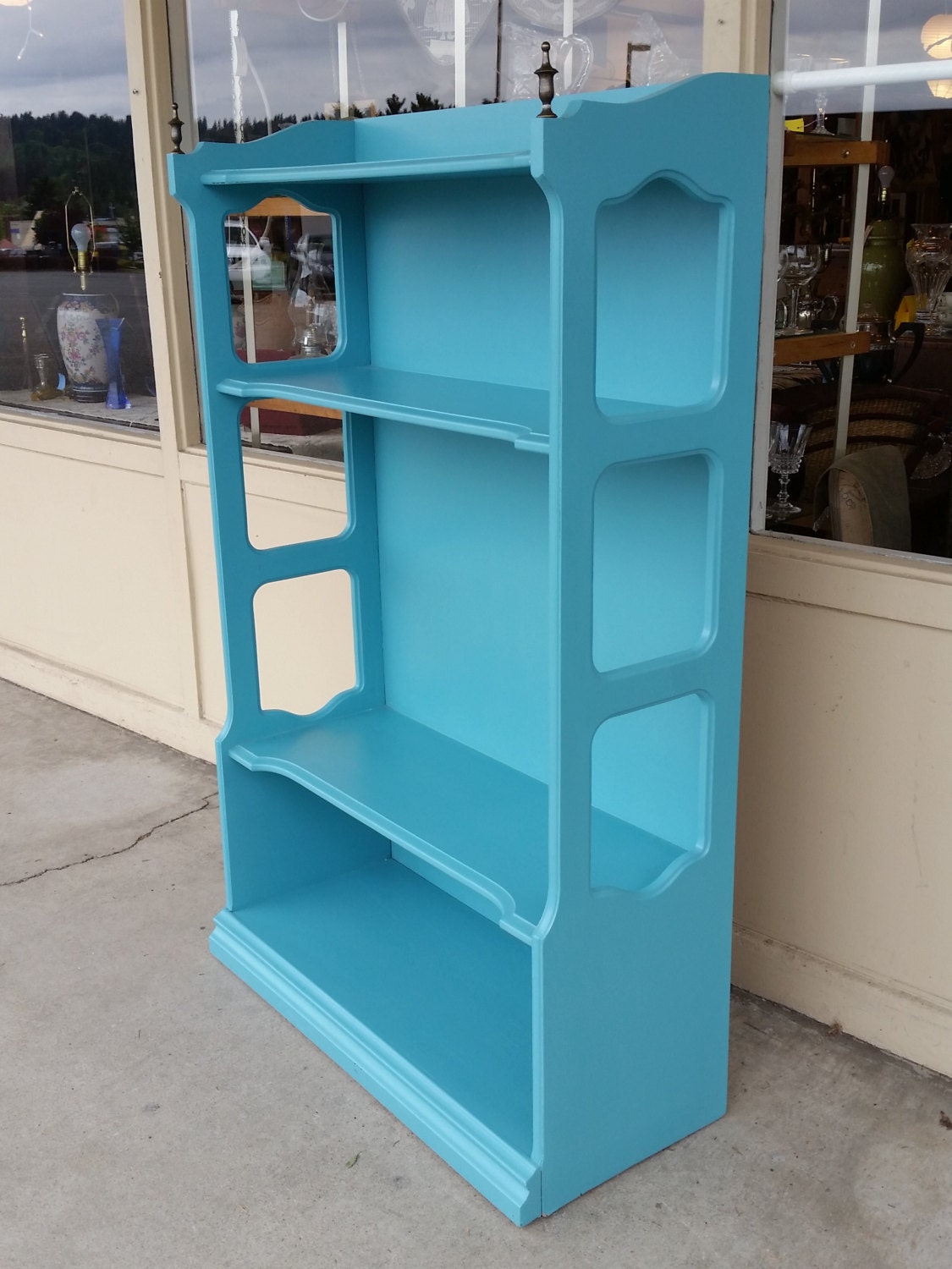 3'x5' Chalk painted bookcase turquoise by TheLivingRoomConsign