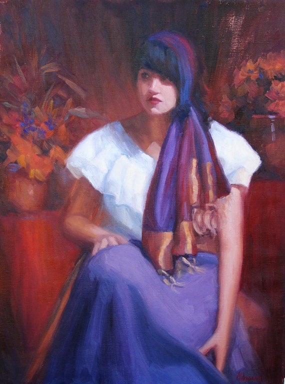 Figurative painting of woman Gypsy Princess