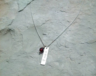 Swim Birthstone Necklace - Birthday Gift for Swimmer - Personalized Gift for Swim Coach - Swim Competition Reward - Swim Meet Gift